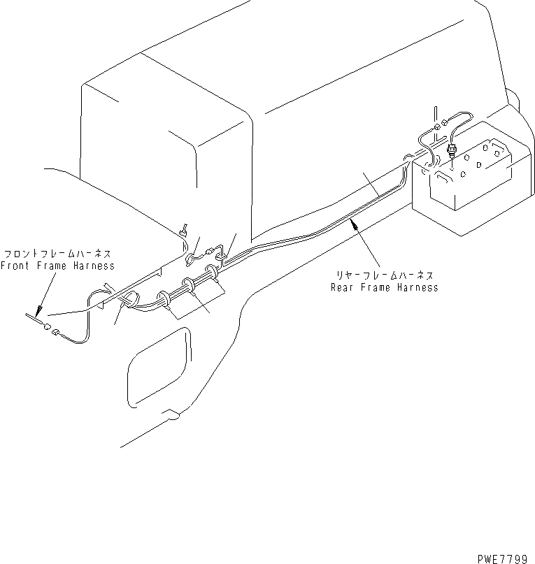 Схема запчастей Komatsu WA600-3D - ЗАДН. Э/ПРОВОДКА (MDP МОНИТОР Э/ПРОВОДКА) (С MDP МОНИТОР) ЭЛЕКТРИКА
