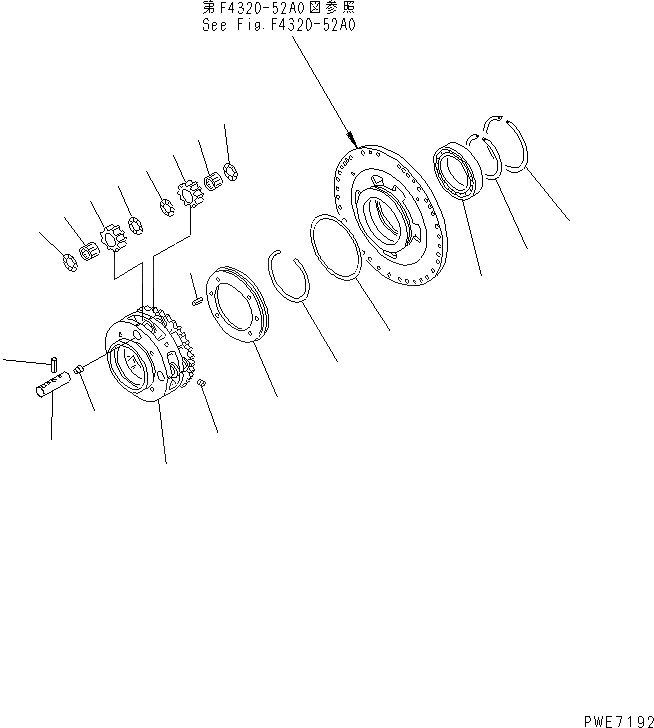 Схема запчастей Komatsu WA600-3D - ТРАНСМИССИЯ (ПЕРЕД. НЕСУЩИЙ ЭЛЕМЕНТ) ГИДРОТРАНСФОРМАТОР И ТРАНСМИССИЯ