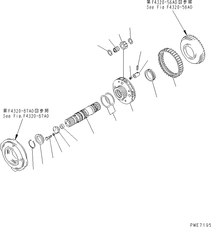 Схема запчастей Komatsu WA600-3D - ТРАНСМИССИЯ (1 НЕСУЩИЙ ЭЛЕМЕНТ) ГИДРОТРАНСФОРМАТОР И ТРАНСМИССИЯ