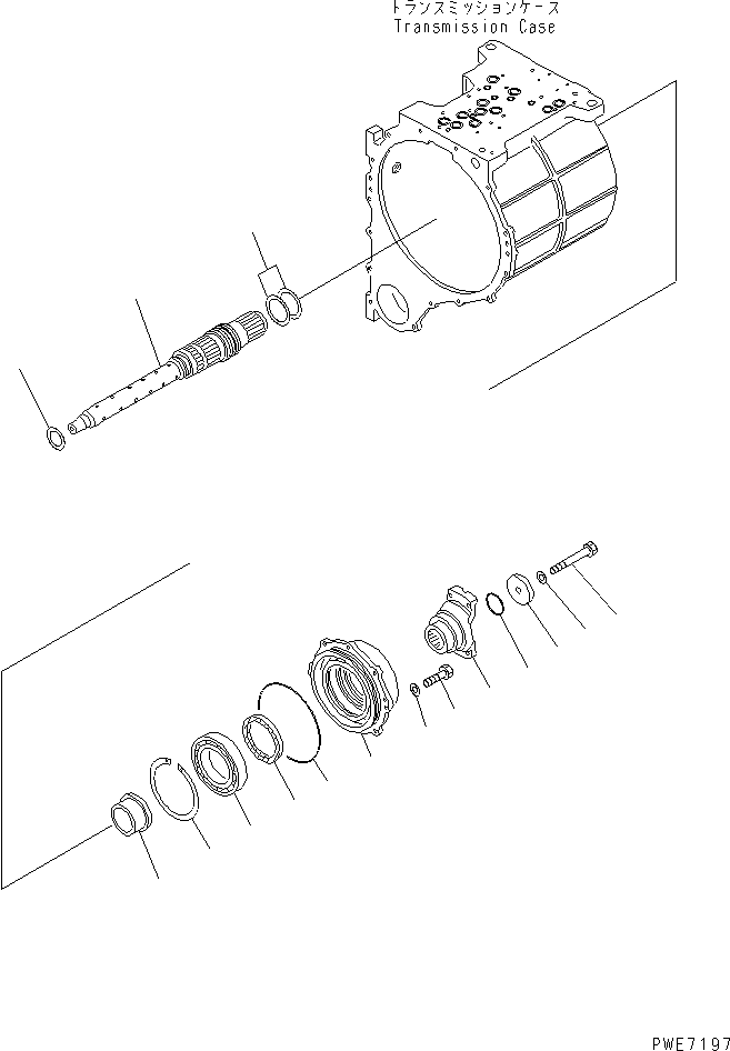 Схема запчастей Komatsu WA600-3D - ТРАНСМИССИЯ (ТРАНСМИССИЯ ВХОДН. ВАЛ) ГИДРОТРАНСФОРМАТОР И ТРАНСМИССИЯ