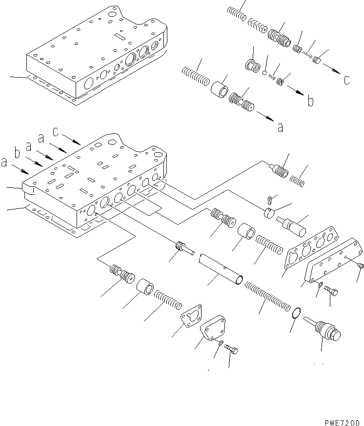 Схема запчастей Komatsu WA600-3D - КЛАПАН УПРАВЛЕНИЯ ТРАНСМИССИЕЙ (/) (КУЗОВ (/)) ГИДРОТРАНСФОРМАТОР И ТРАНСМИССИЯ