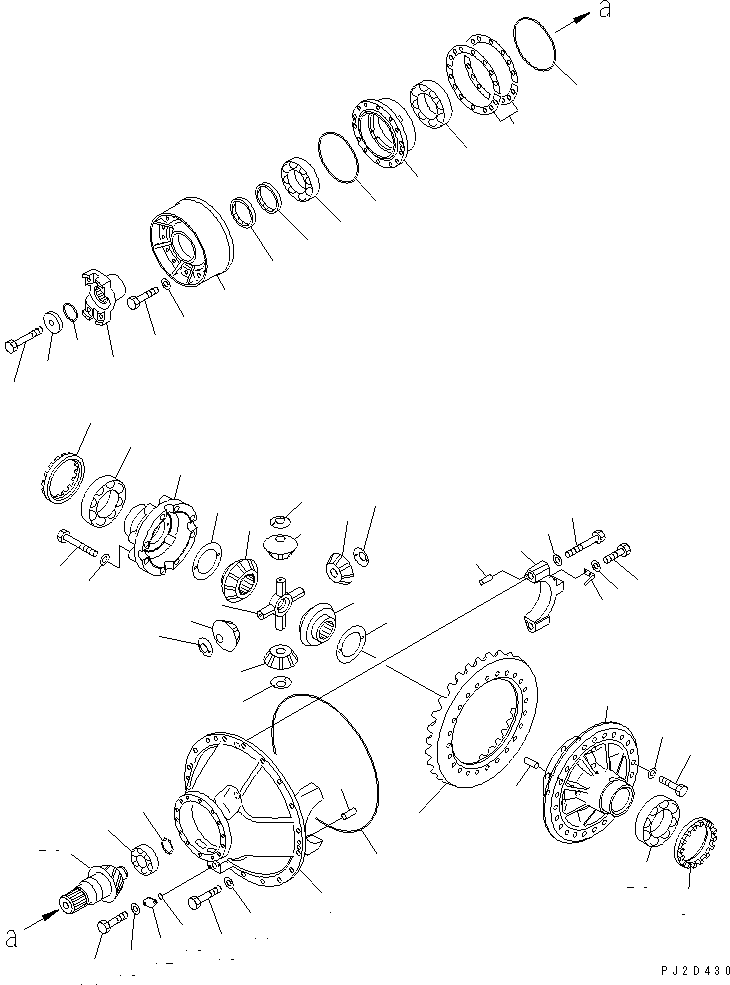 Схема запчастей Komatsu WA600-3D - ЗАДН. МОСТ (ДИФФЕРЕНЦ. И ЭЛЕМЕНТЫ КРЕПЛЕНИЯ)(№9-) ГИДРОТРАНСФОРМАТОР И ТРАНСМИССИЯ