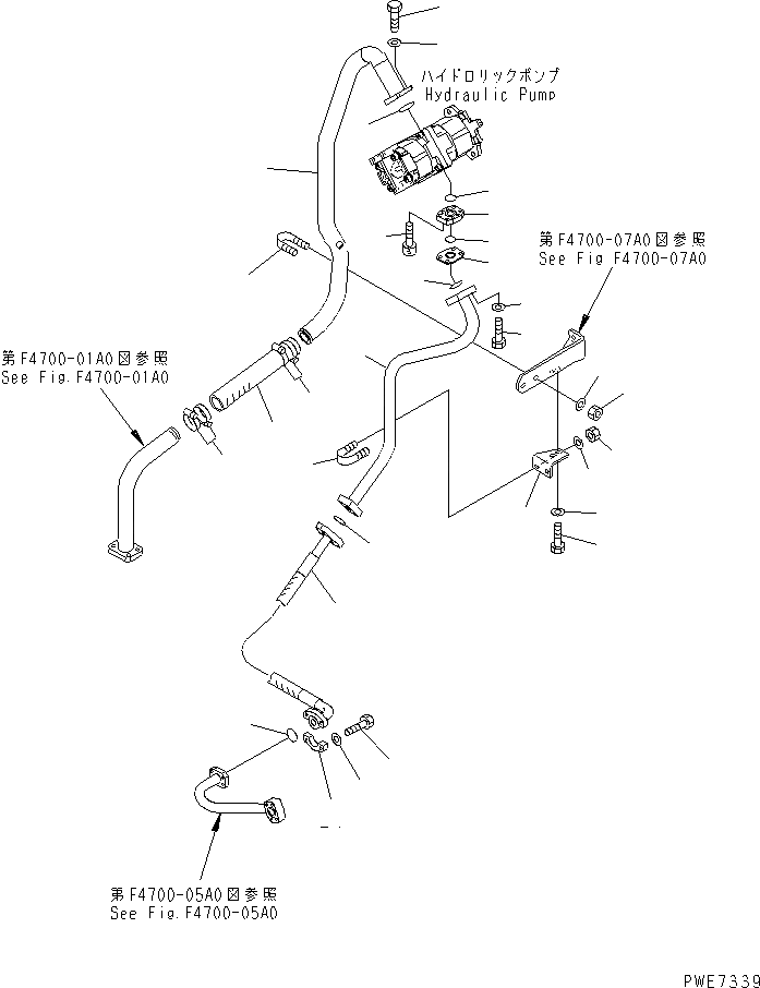 Схема запчастей Komatsu WA600-3D - ГИДРОТРАНСФОРМАТОР И ТРАНСМИССИЯ ЛИНИЯ (НАСОС ТРУБЫ¤ ВСАСЫВ. И ПОДАЮЩ.)(№-) ГИДРОТРАНСФОРМАТОР И ТРАНСМИССИЯ