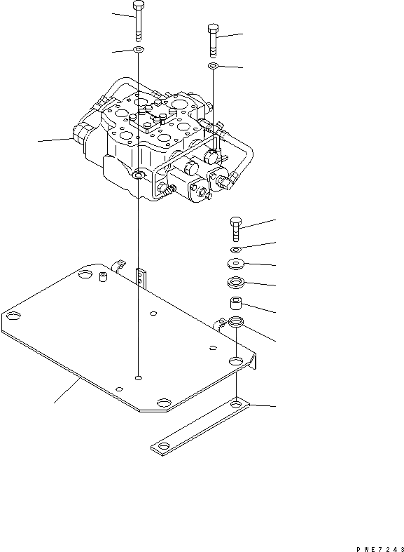 Схема запчастей Komatsu WA600-3D - ОСН. ГИДРАВЛ. КЛАПАН (КЛАПАН И ЭЛЕМЕНТЫ КРЕПЛЕНИЯ) ГИДРАВЛИКА