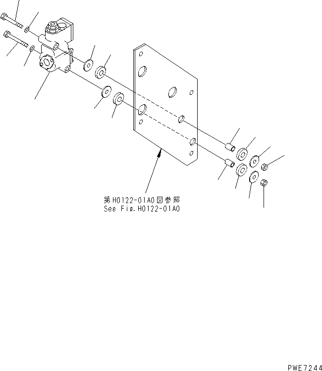 Схема запчастей Komatsu WA600-3D - ОСН. ГИДРАВЛ. КЛАПАН (ОТСЕКАЮЩИЙ КЛАПАН AND ЭЛЕМЕНТЫ КРЕПЛЕНИЯ) ГИДРАВЛИКА