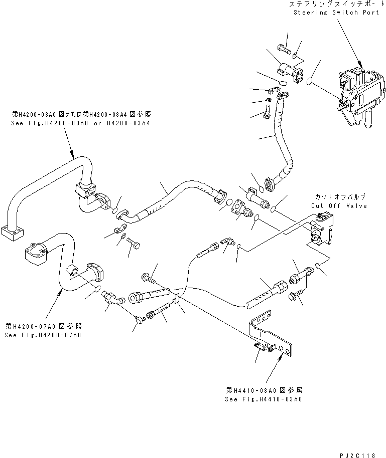 Схема запчастей Komatsu WA600-3D - ГИДРАВЛ ЛИНИЯ (ОТСЕКАЮЩ. КЛАПАН) (С FOLНИЗ. UP РУЛЕВ. УПРАВЛЕНИЕ) ГИДРАВЛИКА