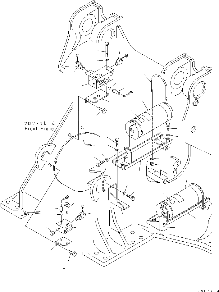 Схема запчастей Komatsu WA600-3D - ГИДРАВЛ ЛИНИЯ (АККУМУЛЯТОР¤ СОЛЕНОИДНЫЙ КЛАПАН И ЭЛЕМЕНТЫ КРЕПЛЕНИЯ) (С ECSS)(№-) ГИДРАВЛИКА