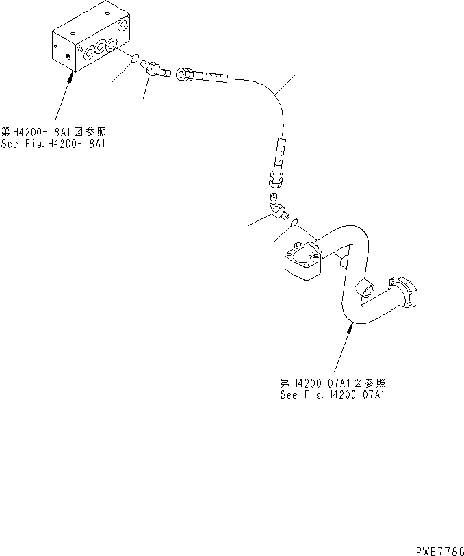Схема запчастей Komatsu WA600-3D - ГИДРАВЛ ЛИНИЯ (ВОЗВРАТН. ЛИНИЯ) (С ECSS)(№-) ГИДРАВЛИКА
