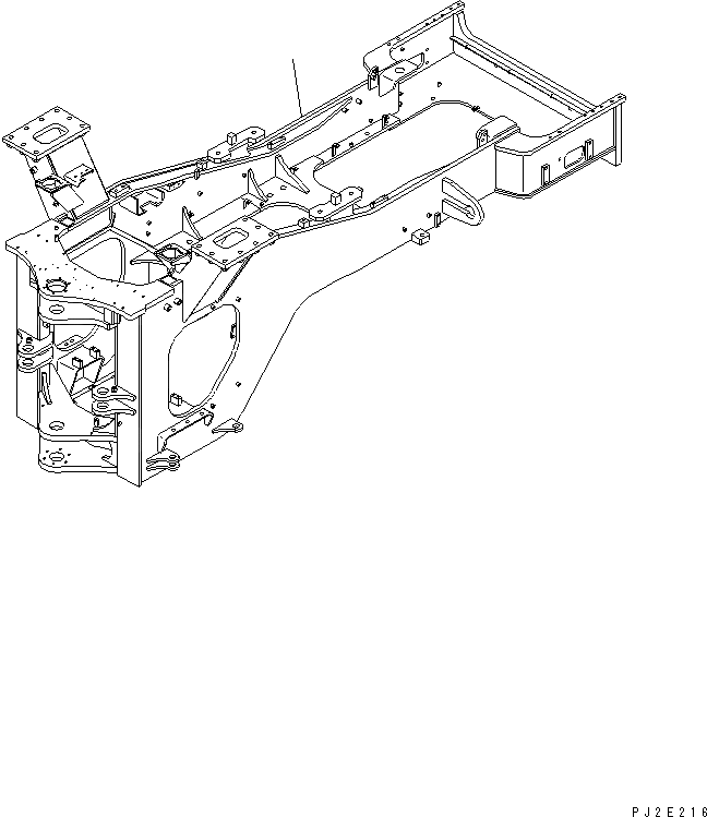 Схема запчастей Komatsu WA600-3D - ЗАДН. РАМА(№-) ОСНОВНАЯ РАМА И ЕЕ ЧАСТИ