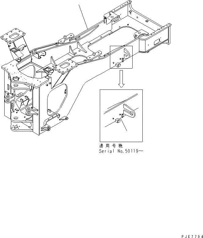 Схема запчастей Komatsu WA600-3D - ЗАДН. РАМА (С АВТОМАТИЧ. СМАЗКОЙ)(№-) ОСНОВНАЯ РАМА И ЕЕ ЧАСТИ