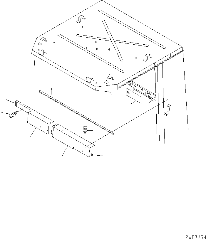 Схема запчастей Komatsu WA600-3D - КАБИНА (ЧАСТИ ИНТЕРЬЕРА¤ ЗАДН.)(№-) КАБИНА ОПЕРАТОРА И СИСТЕМА УПРАВЛЕНИЯ