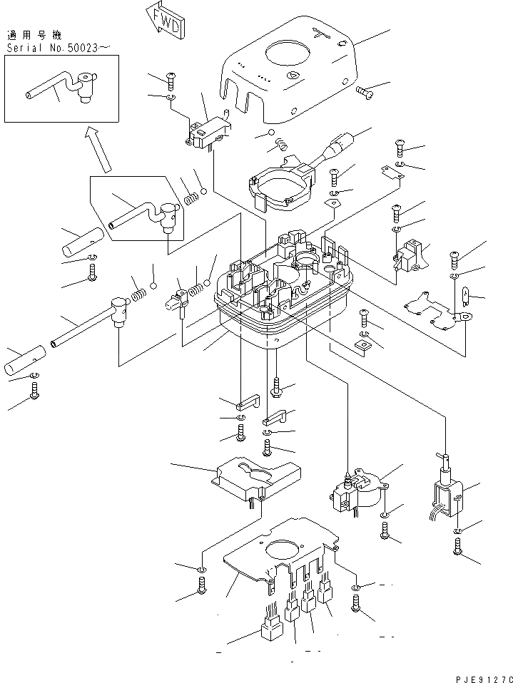 Схема запчастей Komatsu WA600-3D - УПРАВЛ-Е ТРАНСМИССИЕЙ ПЕРЕКЛЮЧАТЕЛЬ КАБИНА ОПЕРАТОРА И СИСТЕМА УПРАВЛЕНИЯ
