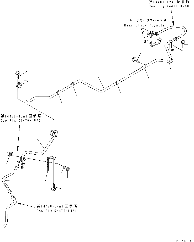 Схема запчастей Komatsu WA600-3D - УПРАВЛ-Е ТОРМОЗОМ (ЗАДН. РЕГУЛ. УСИЛИЯ ТРУБЫ) (FOLНИЗ. UP РУЛЕВ. УПРАВЛЕНИЕ) КАБИНА ОПЕРАТОРА И СИСТЕМА УПРАВЛЕНИЯ