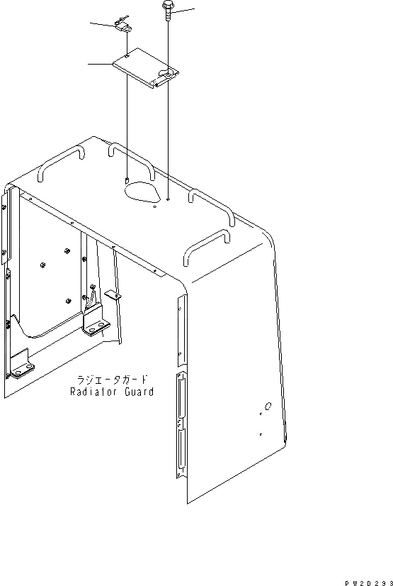 Схема запчастей Komatsu WA600-3D - КАПОТ (РАДИАТОР КРЫШКА COVER)(№-) ЧАСТИ КОРПУСА