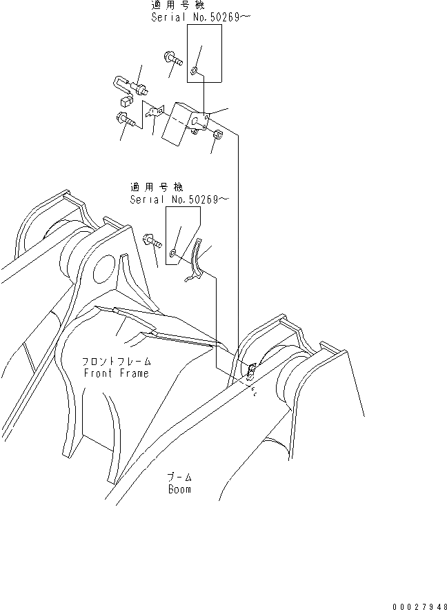 Схема запчастей Komatsu WA600-3D - РУКОЯТЬ И КОЛЕНЧАТЫЙ РЫЧАГ (МЕХАНИЗМ ОСТАНОВКИ СТРЕЛЫ) РАБОЧЕЕ ОБОРУДОВАНИЕ
