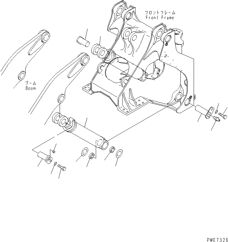Схема запчастей Komatsu WA600-3D - ГИДРОЦИЛИНДР ПОДЪЕМА (ЭЛЕМЕНТЫ КРЕПЛЕНИЯ) РАБОЧЕЕ ОБОРУДОВАНИЕ