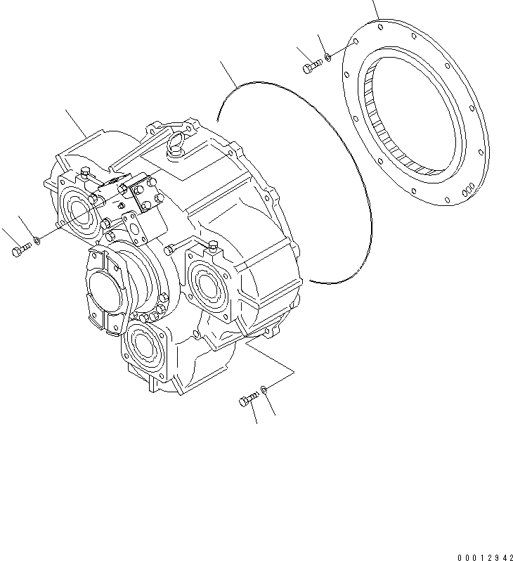 Схема запчастей Komatsu WA600-3 - ГИДРОТРАНСФОРМАТОР (ГИДРОТРАНСФОРМАТОР И ЭЛЕМЕНТЫ КРЕПЛЕНИЯ)(№7-) ГИДРОТРАНСФОРМАТОР И ТРАНСМИССИЯ