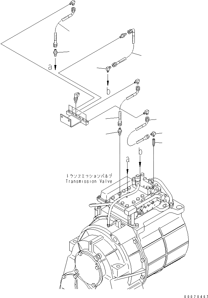 Схема запчастей Komatsu WA600-3 - ТРАНСМИССИЯ (P.M. CLINIC ТРУБЫ)(№-) ГИДРОТРАНСФОРМАТОР И ТРАНСМИССИЯ