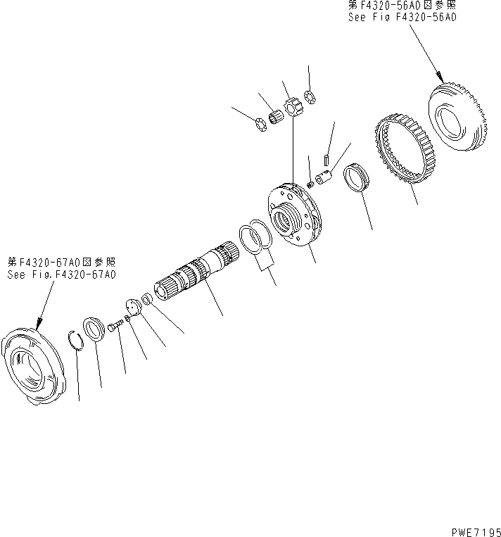 Схема запчастей Komatsu WA600-3 - ТРАНСМИССИЯ (1 НЕСУЩИЙ ЭЛЕМЕНТ) ГИДРОТРАНСФОРМАТОР И ТРАНСМИССИЯ
