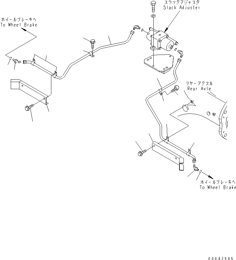 Схема запчастей Komatsu WA600-3 - ЗАДН. МОСТ (ТОРМОЗНАЯ ГИДРОЛИНИЯ) (СПЕЦ-Я -40С)(№-) ГИДРОТРАНСФОРМАТОР И ТРАНСМИССИЯ
