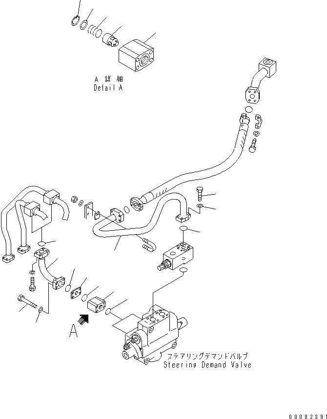 Схема запчастей Komatsu WA600-3 - КЛАПАН РУЛЕВОГО УПРАВЛЕНИЯ (ПОДАЮЩ. ТРУБЫ) (СПЕЦ-Я -40С)(№-) ГИДРАВЛИКА
