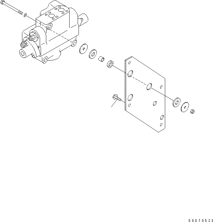 Схема запчастей Komatsu WA600-3 - КЛАПАН РУЛЕВОГО УПРАВЛЕНИЯ (КРЕПЛЕНИЕ КЛАПАНА РУЛЕВ. УПРАВЛЕНИЯ ЧАСТИ)(№-) ГИДРАВЛИКА
