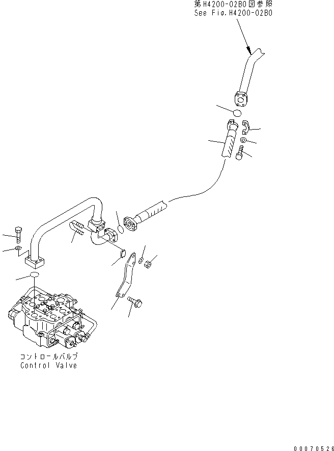 Схема запчастей Komatsu WA600-3 - ГИДРАВЛ ЛИНИЯ (ЛИНИЯ ПОДАЧИ¤ ДЛЯ УПРАВЛЯЮЩ. КЛАПАН¤ ПЕРЕДН.)(№-) ГИДРАВЛИКА