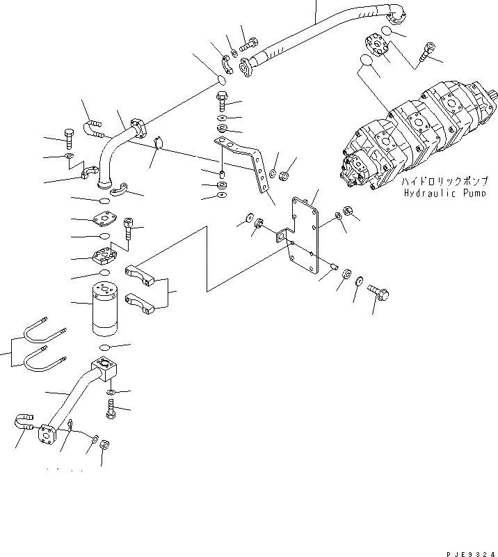 Схема запчастей Komatsu WA600-3 - РУЛЕВ. УПРАВЛЕНИЕ ЛИНИЯ (ПОДАЮЩ. ТРУБЫ¤ /) (БЕЗ ЭКСТРЕНН. РУЛЕВ. УПРАВЛЕНИЕ) (С ПРОХОДНЫМ ФИЛЬТРОМ)(№-) ГИДРАВЛИКА