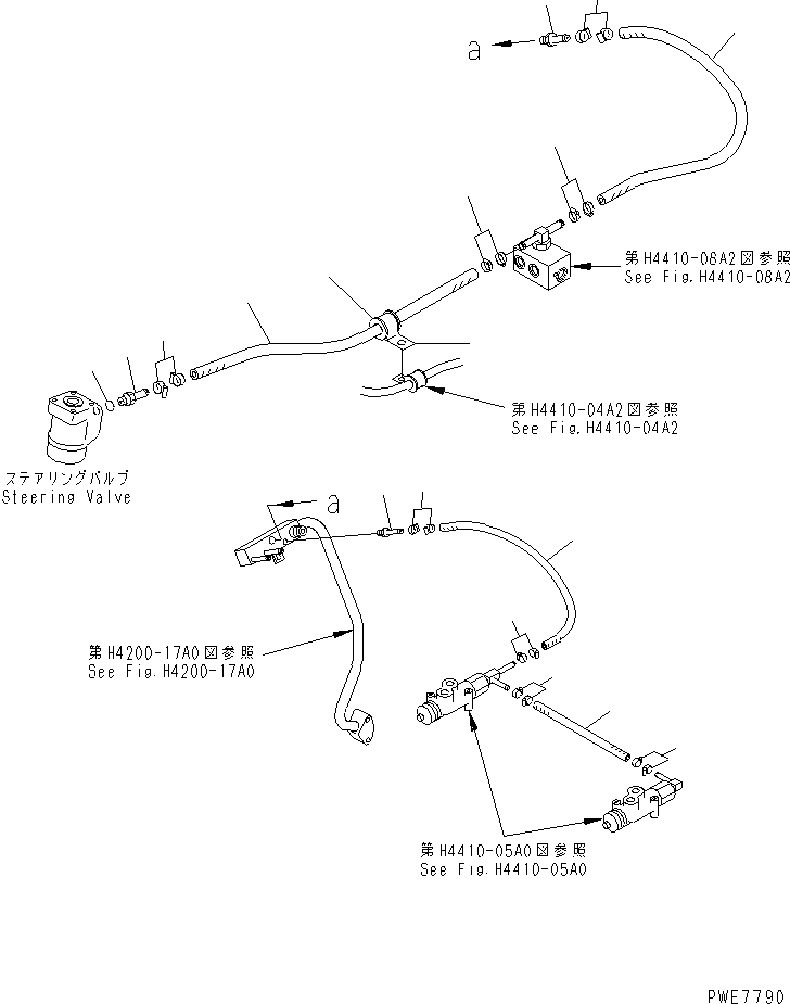 Схема запчастей Komatsu WA600-3 - РУЛЕВ. УПРАВЛЕНИЕ ЛИНИЯ (ВОЗВРАТН. ЛИНИЯ) (С УПРАВЛЕНИЕМ ДЖОЙСТИКОМ)(№-) ГИДРАВЛИКА
