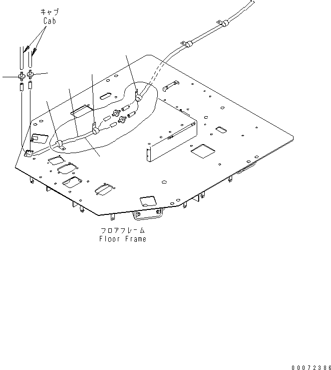 Схема запчастей Komatsu WA600-3 - ПОЛ SUB (БАЧОК ОМЫВАТЕЛЯКОМПОНЕНТЫ)(№-) КАБИНА ОПЕРАТОРА И СИСТЕМА УПРАВЛЕНИЯ