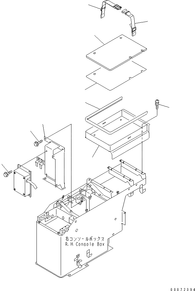 Схема запчастей Komatsu WA600-3 - ПОЛ SUB (ПРАВ. КОНСОЛЬН. БЛОК КОРПУС И КОРПУС КОНТРОЛЛЕРА)(№-) КАБИНА ОПЕРАТОРА И СИСТЕМА УПРАВЛЕНИЯ