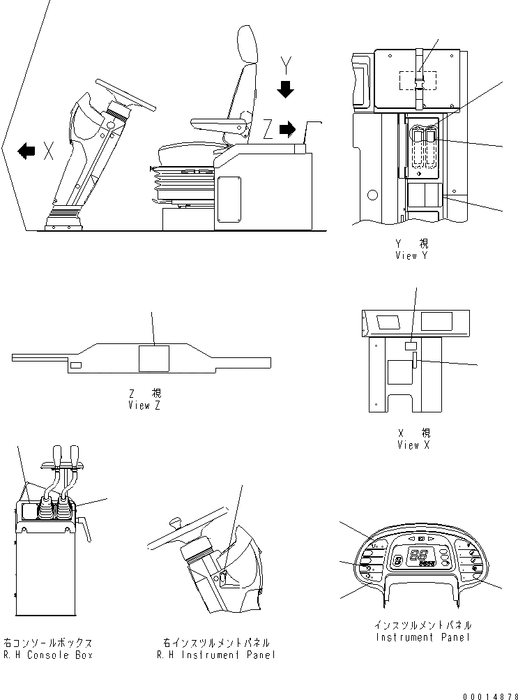 Схема запчастей Komatsu WA600-3 - ПОЛ ТАБЛИЧКИ (PUERTO RICO)(№-) КАБИНА ОПЕРАТОРА И СИСТЕМА УПРАВЛЕНИЯ