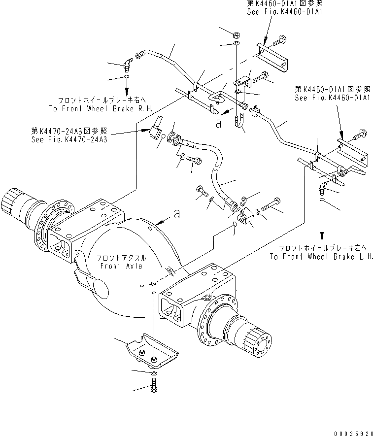 Схема запчастей Komatsu WA600-3 - ТОРМОЗ. МАСЛОПРОВОДЯЩАЯ ЛИНИЯ (ПЕРЕДНИЙ МОСТ ЛИНИЯ) (С ВСАСЫВ. ВЕНТИЛЯТОРОМ)(№-) КАБИНА ОПЕРАТОРА И СИСТЕМА УПРАВЛЕНИЯ