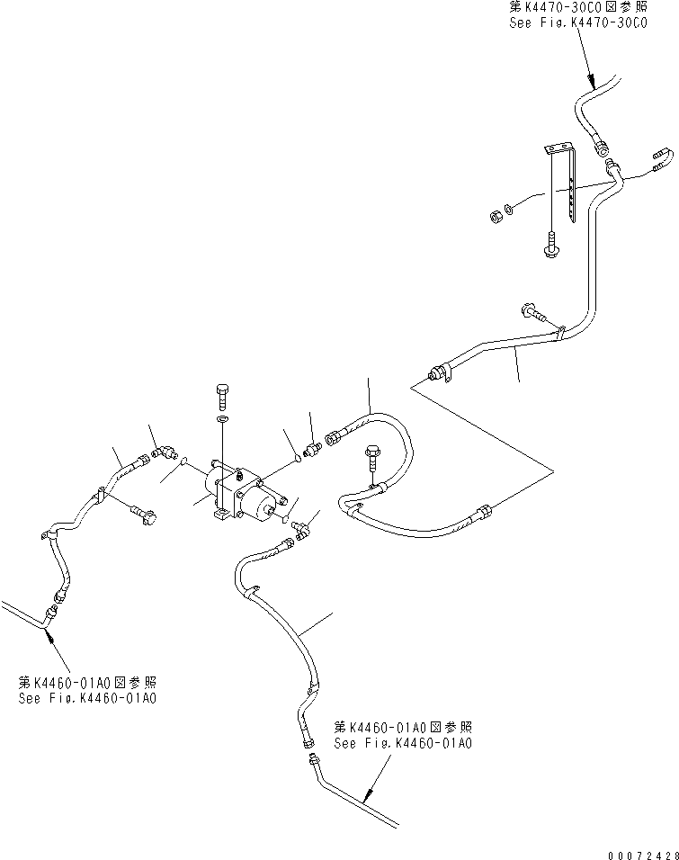 Схема запчастей Komatsu WA600-3 - УПРАВЛ-Е ТОРМОЗОМ (ПЕРЕДН. РЕГУЛ. УСИЛИЯ И КОМПОНЕНТЫ)(№-) КАБИНА ОПЕРАТОРА И СИСТЕМА УПРАВЛЕНИЯ