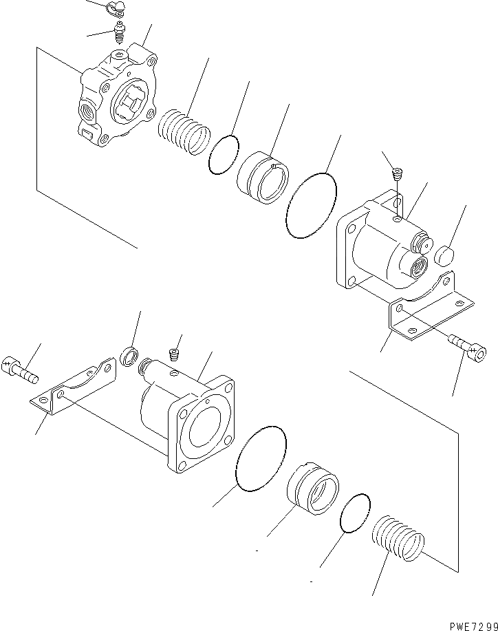 Схема запчастей Komatsu WA600-3 - УПРАВЛ-Е ТОРМОЗОМ (РЕГУЛ. УСИЛИЯ) (ВНУТР. ЧАСТИ)(№-8) КАБИНА ОПЕРАТОРА И СИСТЕМА УПРАВЛЕНИЯ