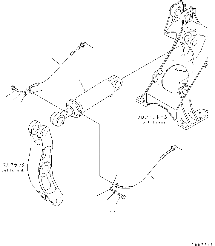 Схема запчастей Komatsu WA600-3 - ГИДРОЦИЛИНДР КОВША(№-) РАБОЧЕЕ ОБОРУДОВАНИЕ
