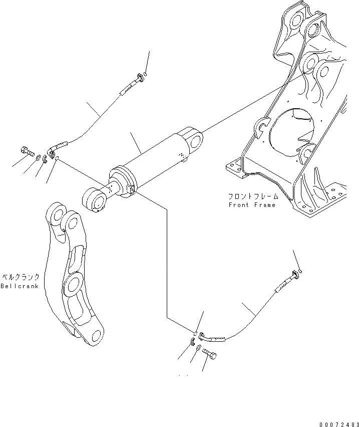 Схема запчастей Komatsu WA600-3 - ГИДРОЦИЛИНДР КОВША (ДЛЯ ВЫСОК. ПОДЪЕМА)(№-) РАБОЧЕЕ ОБОРУДОВАНИЕ