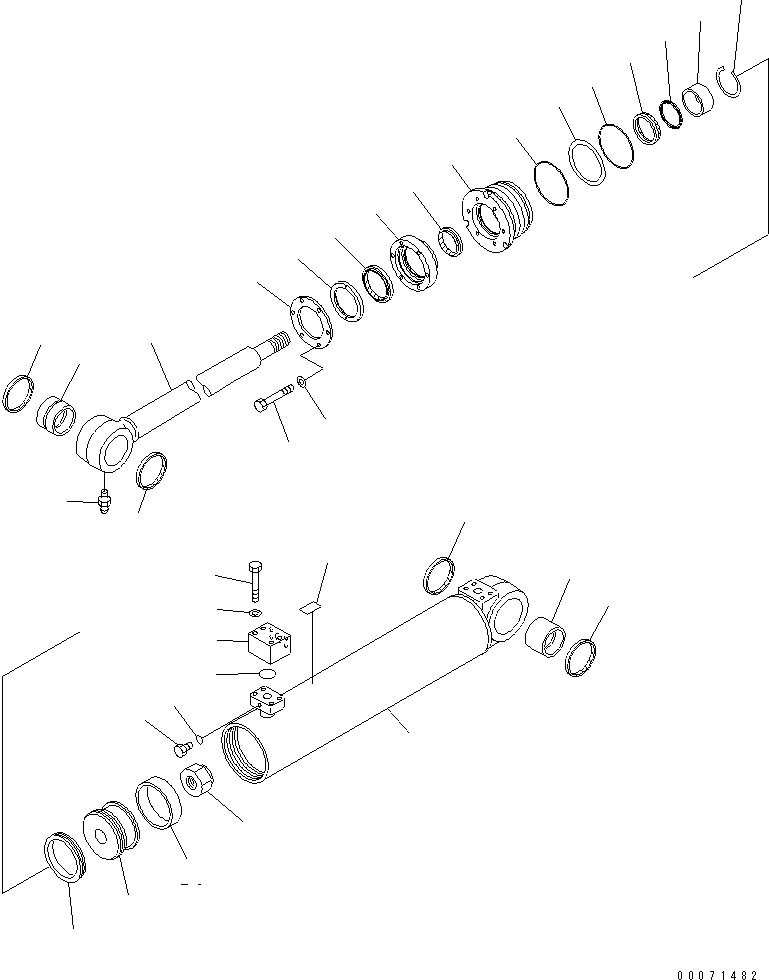 Схема запчастей Komatsu WA600-3 - ЦИЛИНДР РУЛЕВ. УПР-Я (СПЕЦ-Я -40С)(№-) ОСНОВН. КОМПОНЕНТЫ И РЕМКОМПЛЕКТЫ
