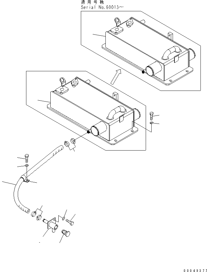 Схема запчастей Komatsu WA600-6 - РАДИАТОР (МАСЛООХЛАДИТЕЛЬ)(№-) СИСТЕМА ОХЛАЖДЕНИЯ