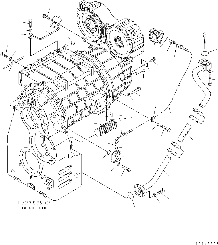 Схема запчастей Komatsu WA600-6 - ТРУБЫ(№-) ГИДРОТРАНСФОРМАТОР И ТРАНСМИССИЯ