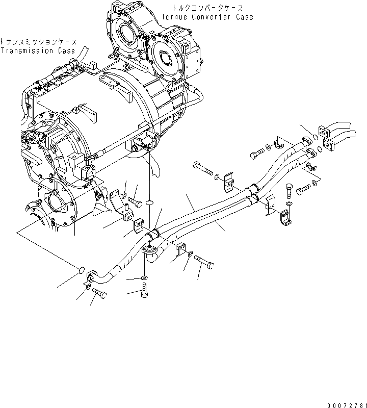 Схема запчастей Komatsu WA600-6 - ГИДРОТРАНСФОРМАТОР И ТРАНСМИССИЯ (ГИДРОТРАНСФОРМАТОР ЛИНИЯ ОХЛАЖДЕНИЯ)(№7-) ГИДРОТРАНСФОРМАТОР И ТРАНСМИССИЯ