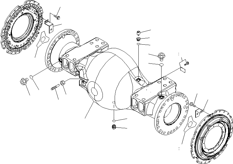 Схема запчастей Komatsu WA600-6 - ПЕРЕДНИЙ МОСТ (КОЖУХ И RERATED ЧАСТИ)(№7-) ГИДРОТРАНСФОРМАТОР И ТРАНСМИССИЯ
