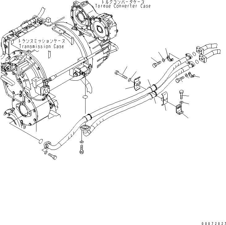 Схема запчастей Komatsu WA600-6 - ГИДРОТРАНСФОРМАТОР И ТРАНСМИССИЯ ЛИНИЯ (ГИДРОТРАНСФОРМАТОР ОХЛАДИТЕЛЬ ЭЛЕМЕНТЫ КРЕПЛЕНИЯ)(№7-) ГИДРОТРАНСФОРМАТОР И ТРАНСМИССИЯ
