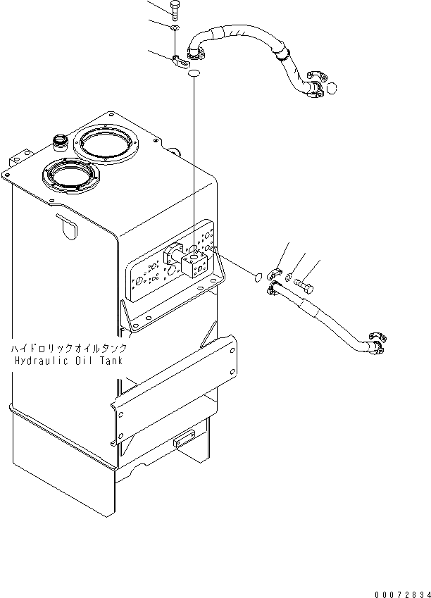Схема запчастей Komatsu WA600-6 - ГИДРАВЛ МАСЛ. БАК (ЛИНИЯ ОХЛАЖДЕНИЯ)(№7-) ГИДРАВЛИКА