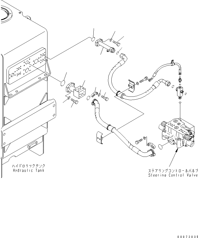 Схема запчастей Komatsu WA600-6 - ГИДРАВЛ МАСЛ. БАК (ГИДР. БАК. TO КЛАПАН УПРАВЛЕНИЯ ПОВОРОТОМ)(№7-) ГИДРАВЛИКА