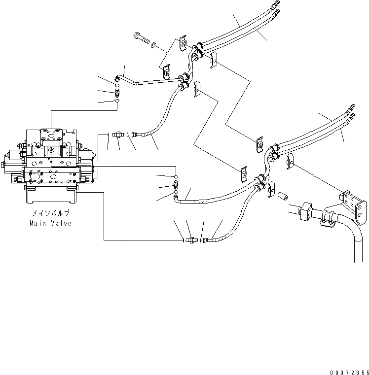Схема запчастей Komatsu WA600-6 - P.P.C. ГЛАВН. ПЕРЕДН. ЛИНИЯ(№7-) ГИДРАВЛИКА