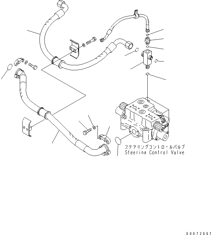 Схема запчастей Komatsu WA600-6 - КЛАПАН УПРАВЛЕНИЯ ПОВОРОТОМ (ВОЗВРАТ. ЛИНИЯ) (-ЯC СПЕЦ-Я.)(№7-) ГИДРАВЛИКА