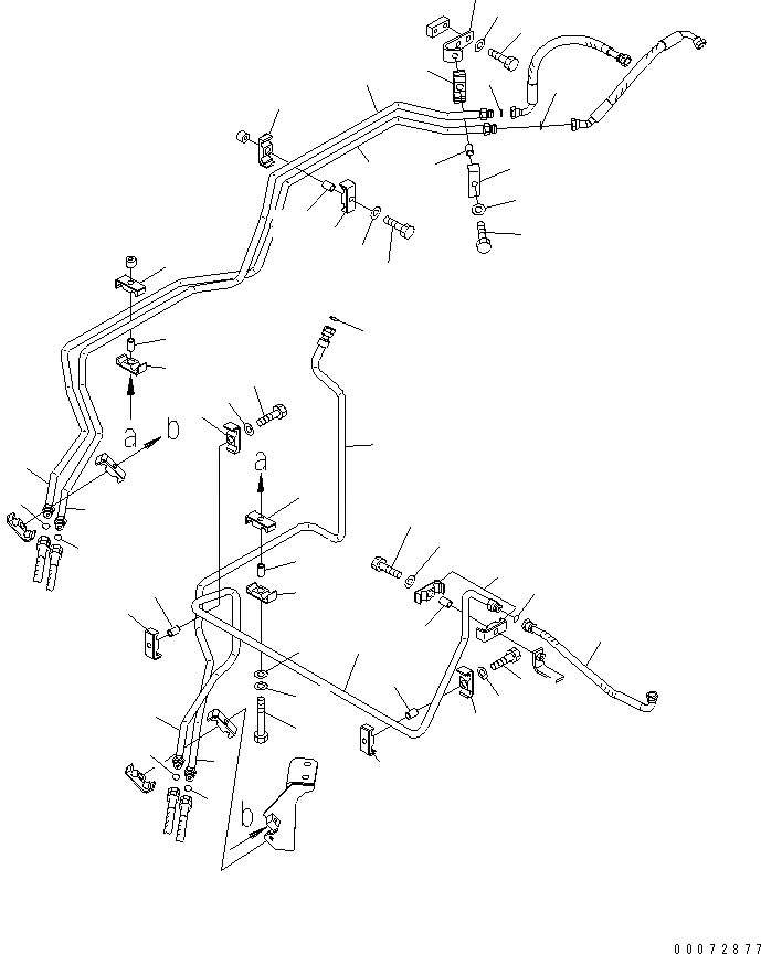 Схема запчастей Komatsu WA600-6 - ГИДРАВЛ ЛИНИЯ (ГЛАВН. ЛИНИЯ¤ /)(№7-) ГИДРАВЛИКА