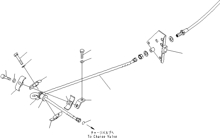 Схема запчастей Komatsu WA600-6 - ГИДРАВЛ ЛИНИЯ (ГЛАВН. ЛИНИЯ¤ /)(№-) ГИДРАВЛИКА