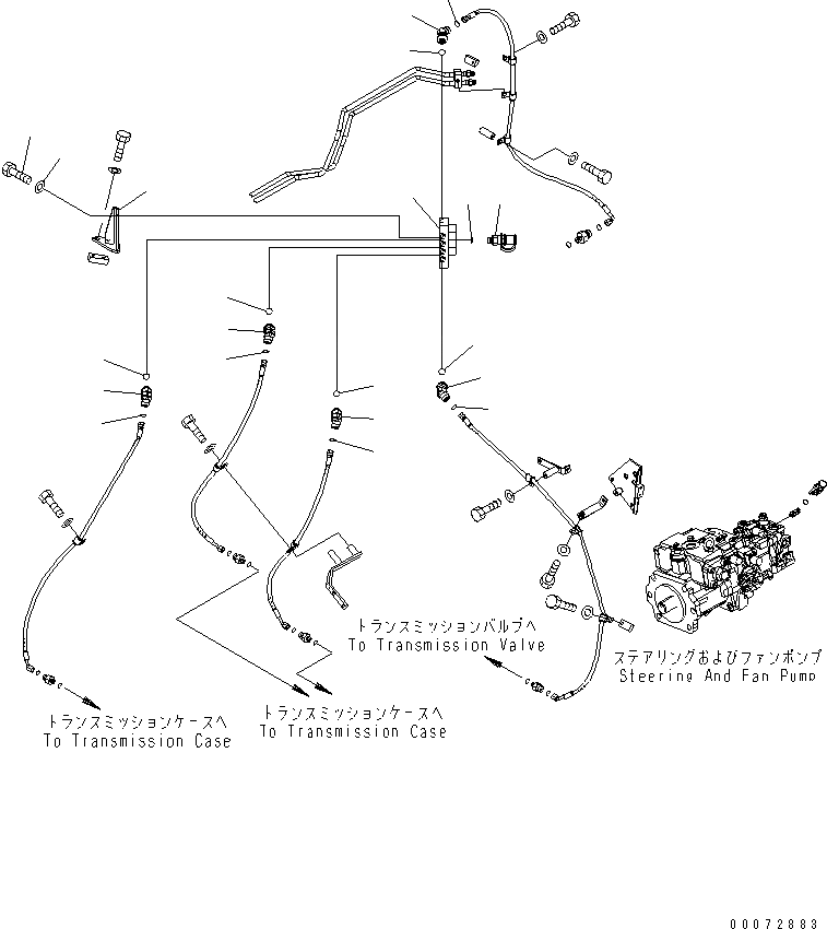 Схема запчастей Komatsu WA600-6 - ГИДРАВЛ ЛИНИЯ (PM CLINIC ЛИНИЯ¤ /)(№7-) ГИДРАВЛИКА